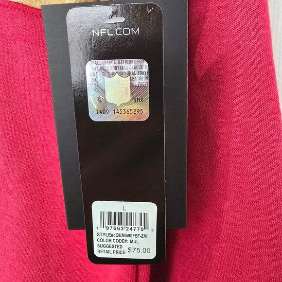 San Fancisco 49ers Men's NFL Ultra Game Embroidered Sweatshirt Red Tan Sz L NWT - Picture 5 of 10